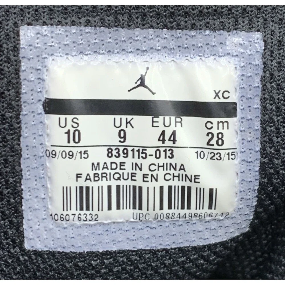 Nike Air Jordan 1 Retro High OG Elephant Print Black Cement 839115-013 Size 10